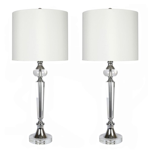 Torch 28.5" Crystal Table Lamp - Set Of 2